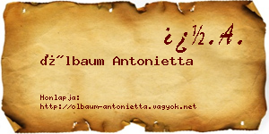 Ölbaum Antonietta névjegykártya